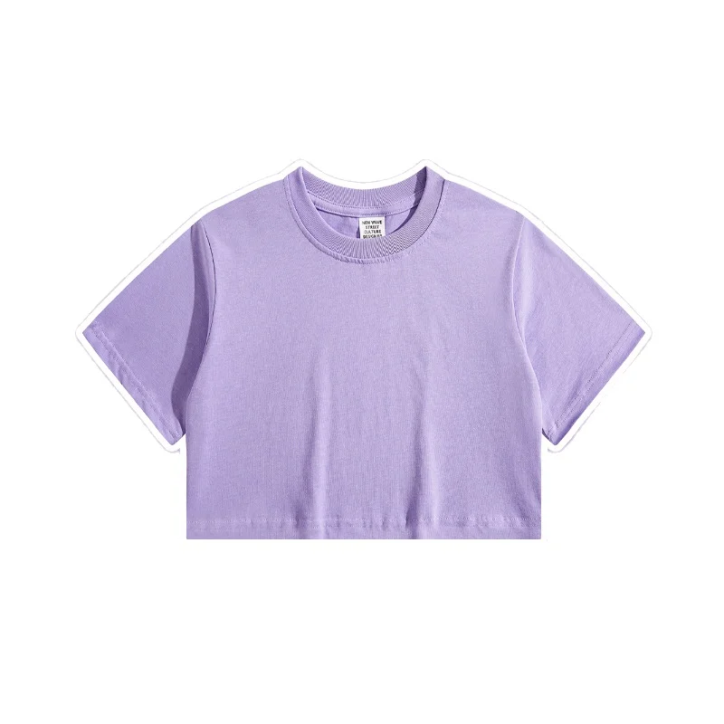 

street style dance and loose accept printed crop tops for women