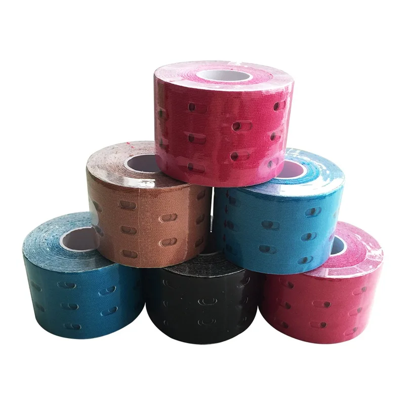 

Pre Cut Sports Hole punch Kinesiology Tape, Custom color