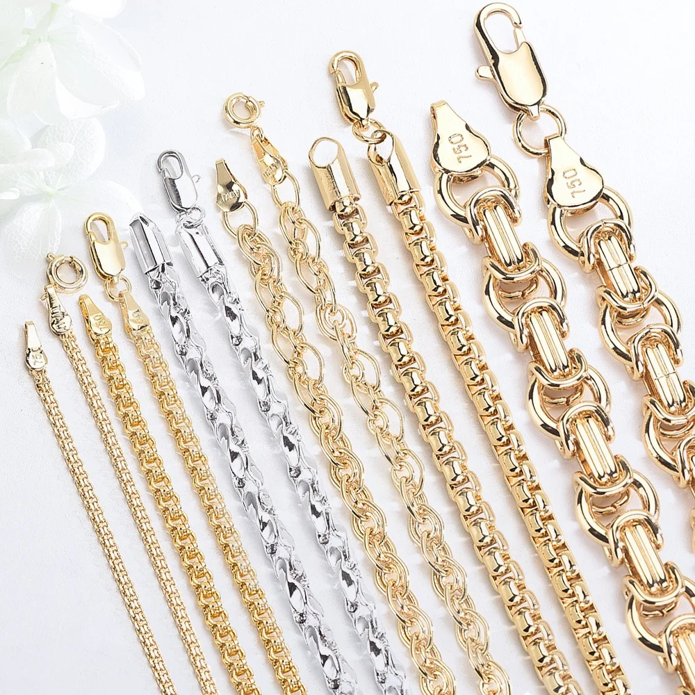 

18K gold plated Cuban chain custom necklace free sample chain, Golden