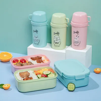 

Custom Kid PP Plastic Bento Lunch Box Water Bottle Set Microwave Kids Lunch Boxes With Water Bottle Set, Pink,green,blue