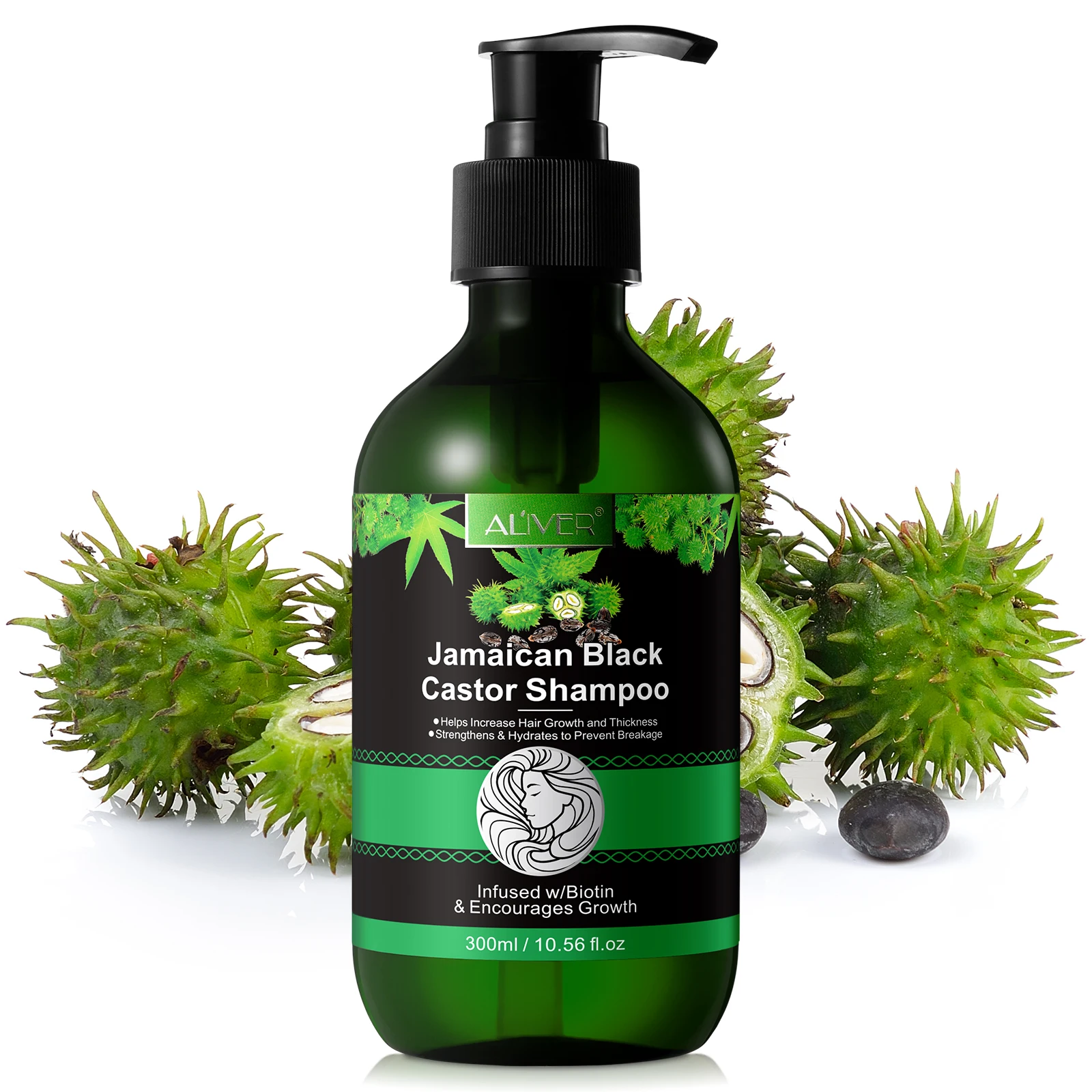 Organic Effective Scalp Care Hair Care Moisturizing Jamaican Black Castor Oil Hair Thickening Shampoo