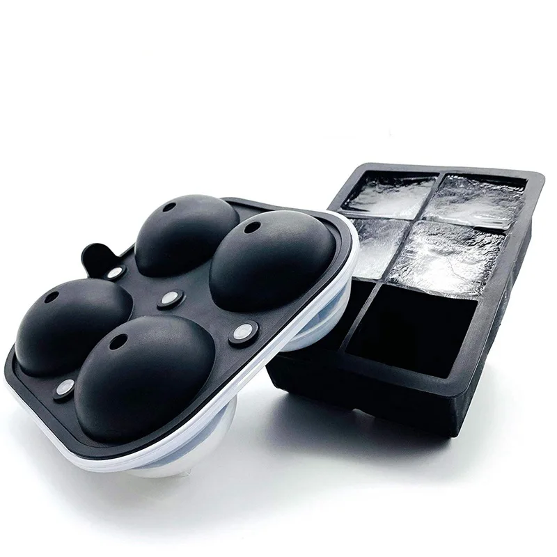 

Amazon Hot Selling Silicone Ice Tray Double Whiskey Ice Mold Custom Whiskey Ice Molds