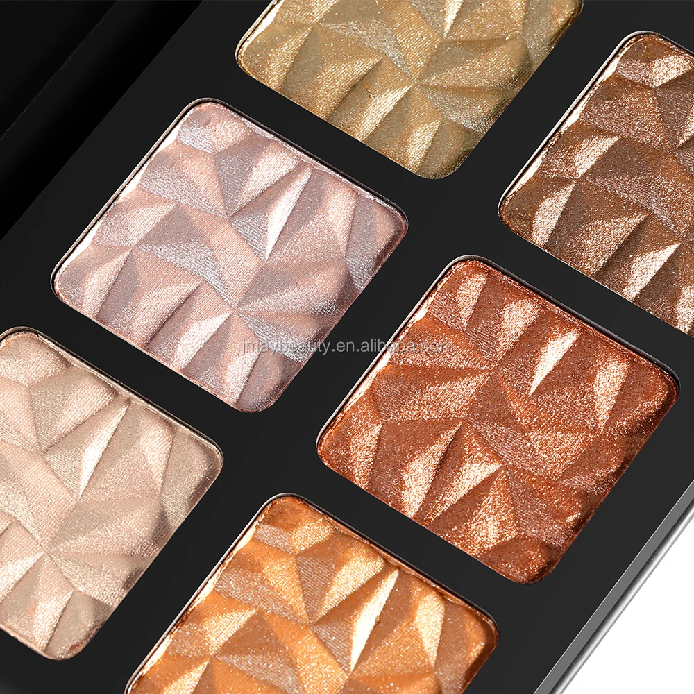 

NEW ARRIVAL Custom Cosmetics Wholesale 6 Colors Bronzer Palette Private Label Highlighter Makeup for Dark Skin