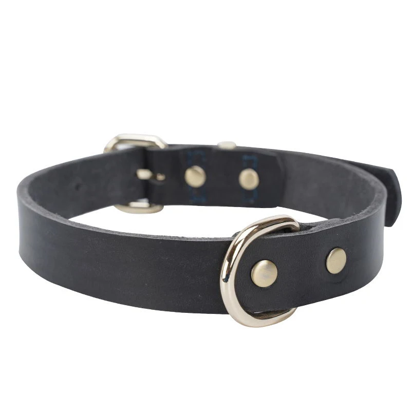 

Custom Luxury Personalized Handmade Genuine Leather Cat Collar Pet Dog Collar, Customized color