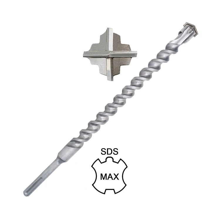4 Head SDS Plus SDS Max Masonry Concrete Drill Bit TCT Cross-Head Double Fluted