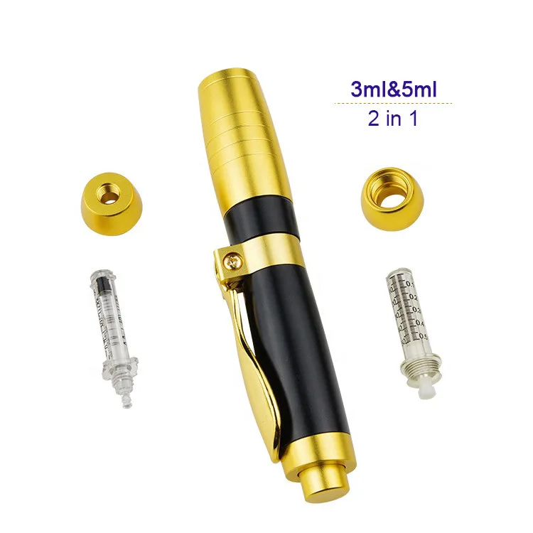 

24k gold high pressure needle free inject pen dermal filler hyaluronic acid lip hyaluronic pen in stock