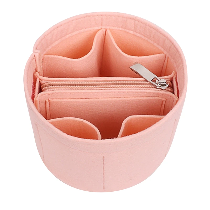 

Kalanta Felt Cloth Insert Bag Organizer Makeup Handbag Organizer Travel Inner Purse Portable Cosmetic Bags Makeup Tube