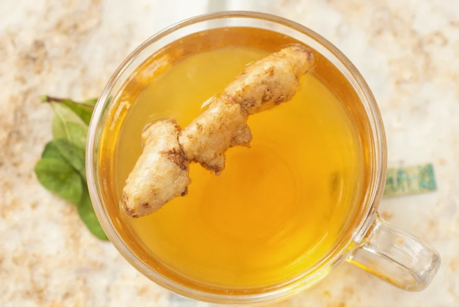 Used ginger slices stored in a glass container in refrigerator