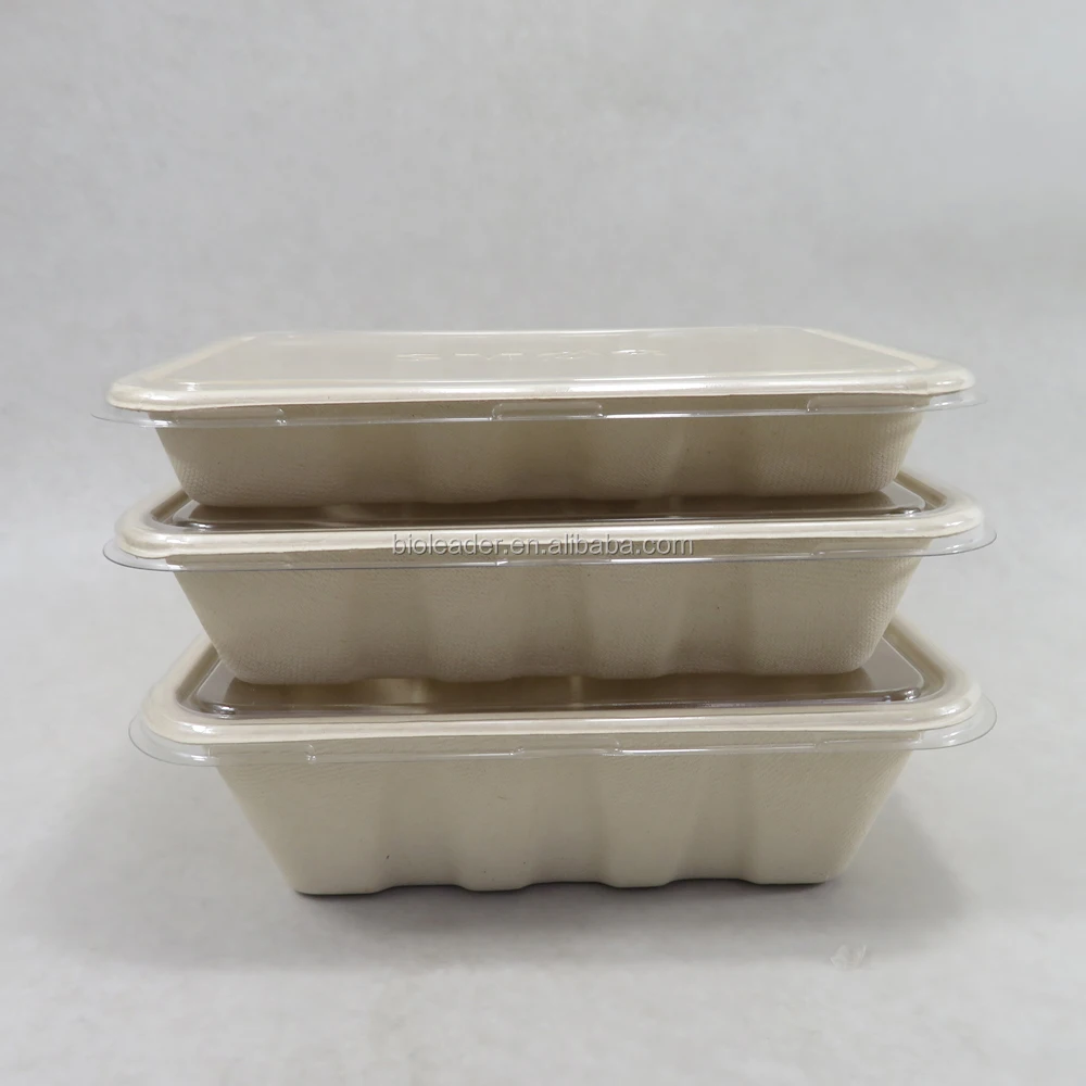

Biodegradable Sugarcane Bagasse Food Packaging Trays, White color/natural color