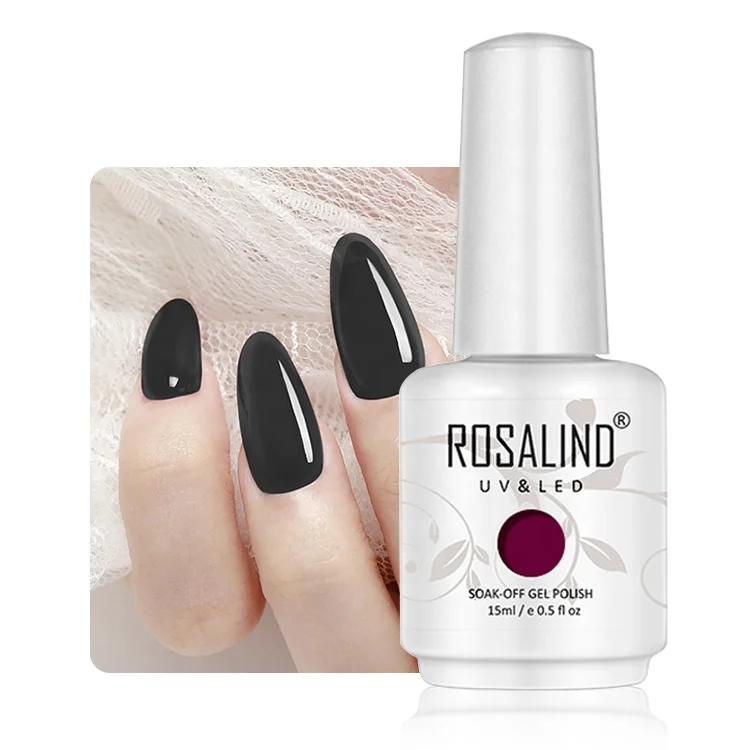 

ROSALIND oem custom logo label 15ml pure colors nails gel polish semi permanent uv color gel nail polish for wholesale, 58 colors