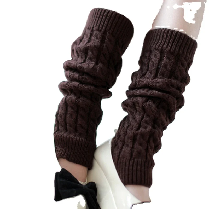 

Women's Winter Piled Socks Wool Boots Leggings Knitted Foot Covers