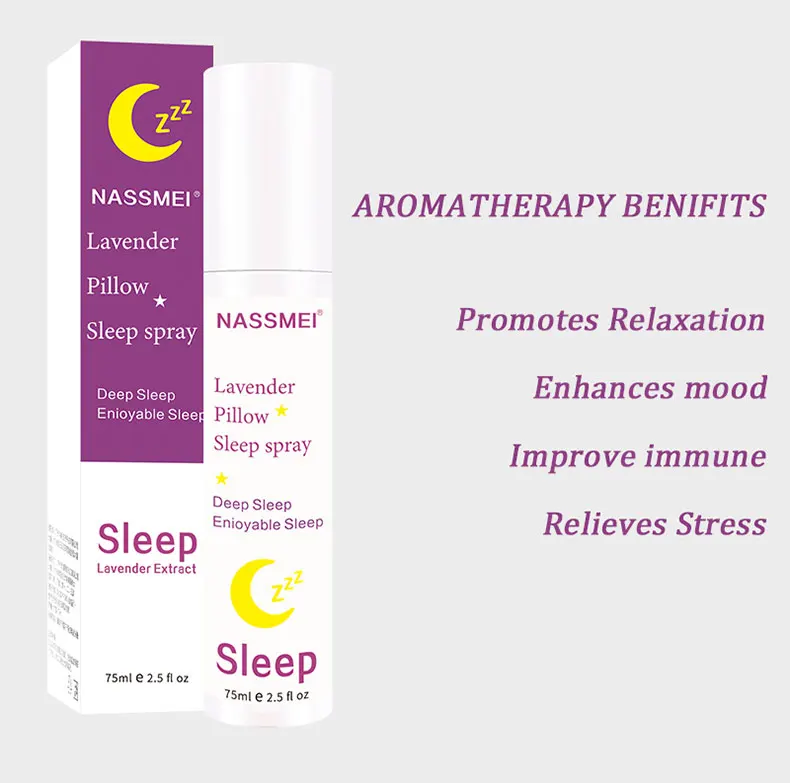 

Wholesale Supplier Good Sleep Spray Natural Lavender Relieve Insomnia Sleep Aid Supplements Deep Sleep Aid Pillow Spray