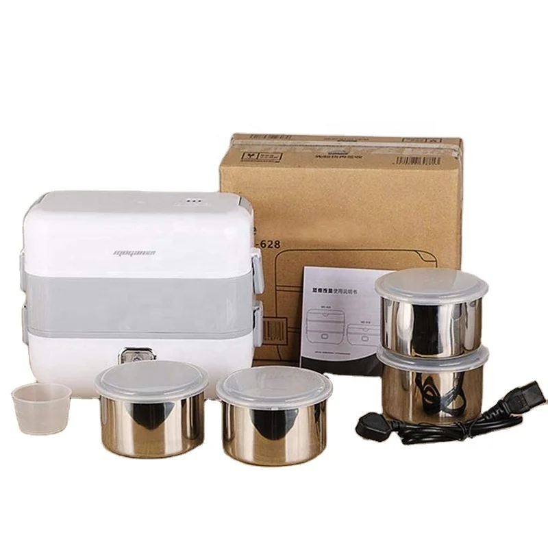 
Stainless Steel 2 layers Electric Leakproof Heating Lunch Box 