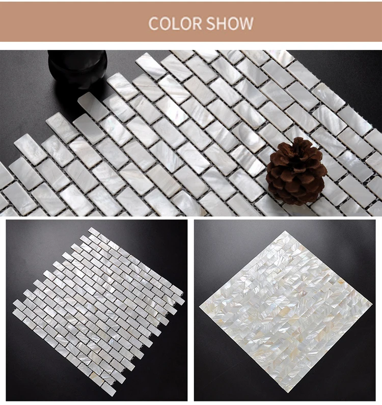 Hot selling mother of pearl shell seamless mosaic wall paper for home decor
