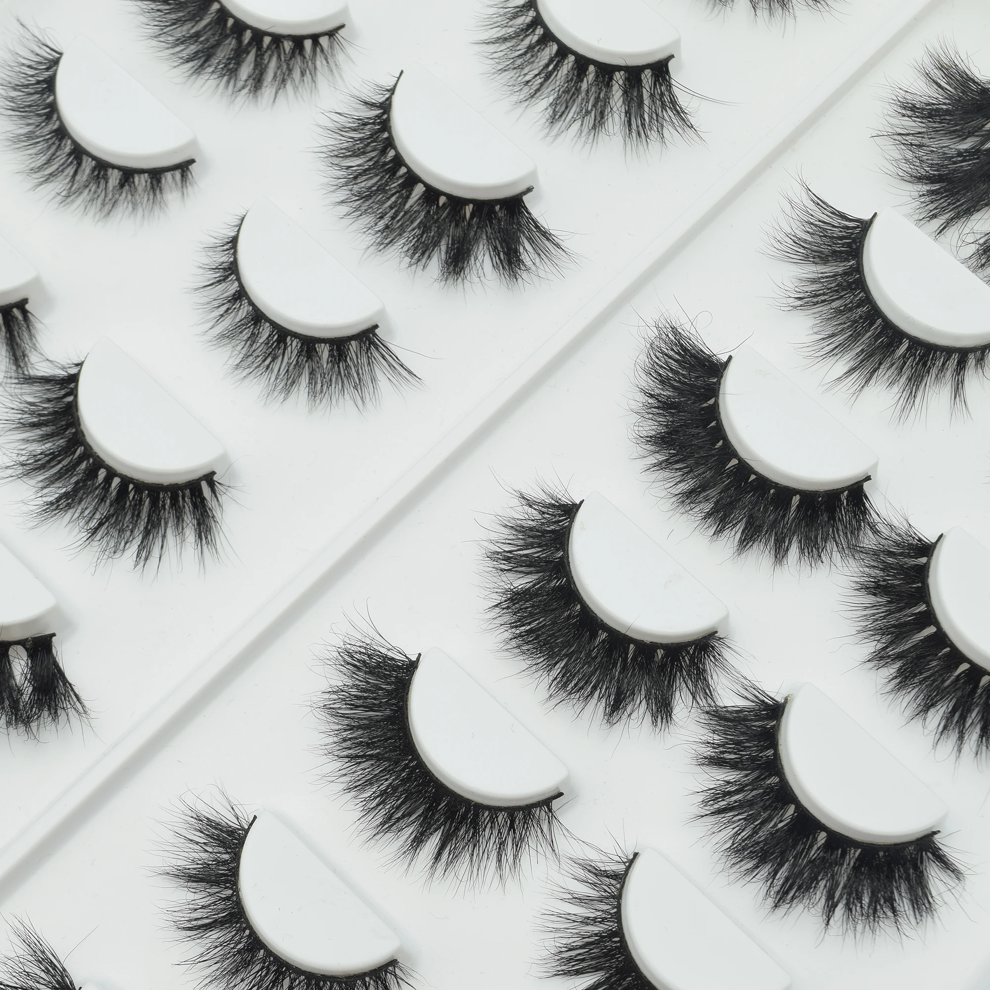 

wholesale private label 3d faux mink eyelashes synthetic silk lashes, Natural black