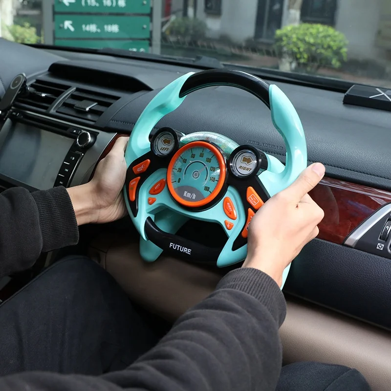 Steering Wheel Toy Cars Simulated Driving Steering Wheel Electric Music 