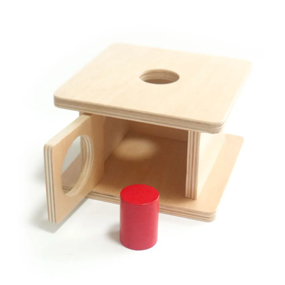 

HOYE CRAFT Toddler Wooden Cylinder Shape Matching Blocks Imbucare Box With Large Cylinder Montessori Toys
