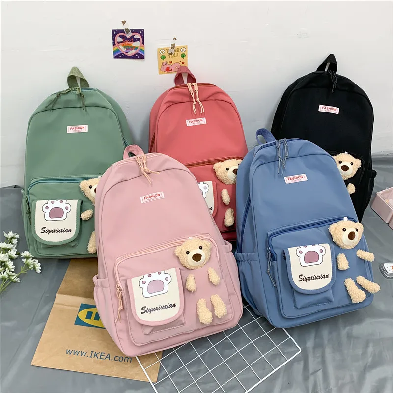 

2023 new girls' lightweight breathable wear-resistant custom schoolbag cute cartoon fashion school bags backpack for girl