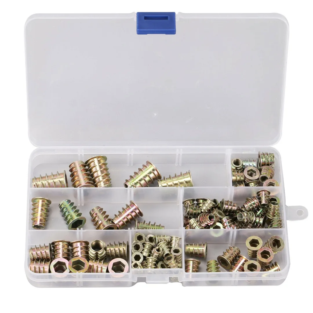 Insertos Roscados Hexagonales M10 Tipo D - Para Madera, Muebles, Sujetadores Y Tuercas Ciegas