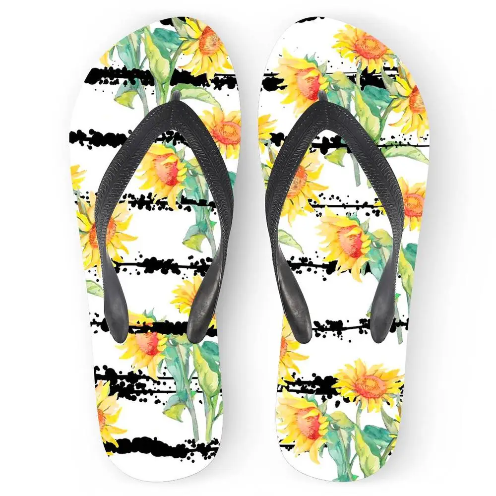 

2019 Latest Custom Printed Floral Beach Men Ladies Sandals Casual Indoor House Female Flip Flop Slippers for Women, Dark grey
