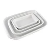 9 10 13 17inch large white rectangle stoneware ceramic baking dish set for casserole stackable oven safe chafing dish