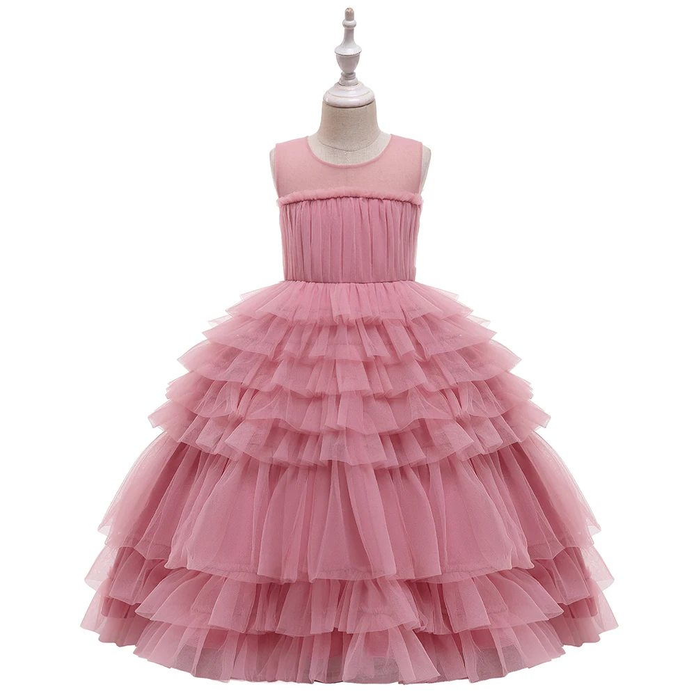 

Wholesale Girls Ball gown Frock Design Girl Fluffy Long Party Dresses LP-258