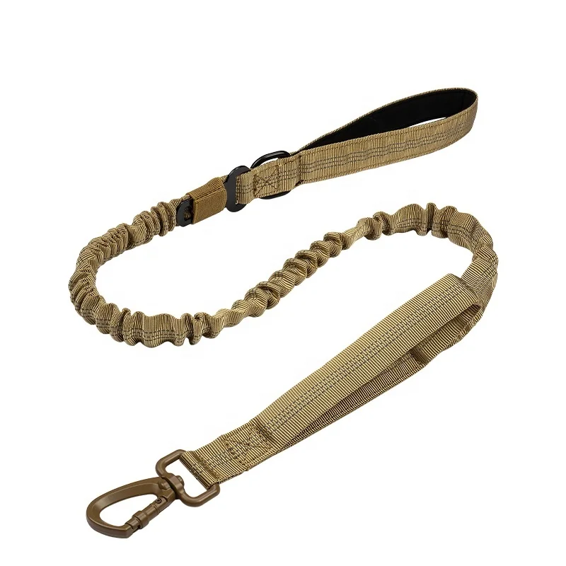 

Two Handle Training Dog Leash For Medium and Large Dogs with Car Seat Buckle Tactical Dog Leash And Collar Set