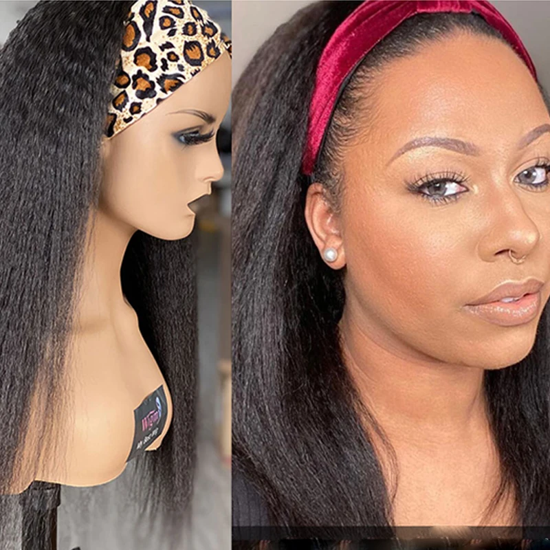 

2021 New brazilian remy kinky straight human hair wigs 150% curly yaki straight wigs for black women