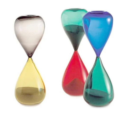 

Wholesale manufacturer Italian style glass flat bottom hourglass timer craft decoration, Customized