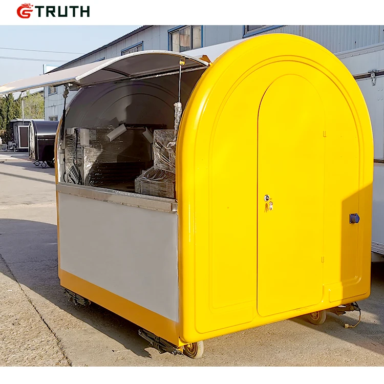 定制食品拖车二手移动汉堡食品车出售