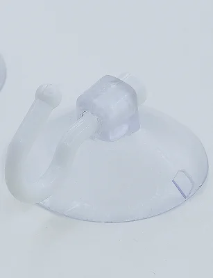 Transparent plastic suction cup wall hook