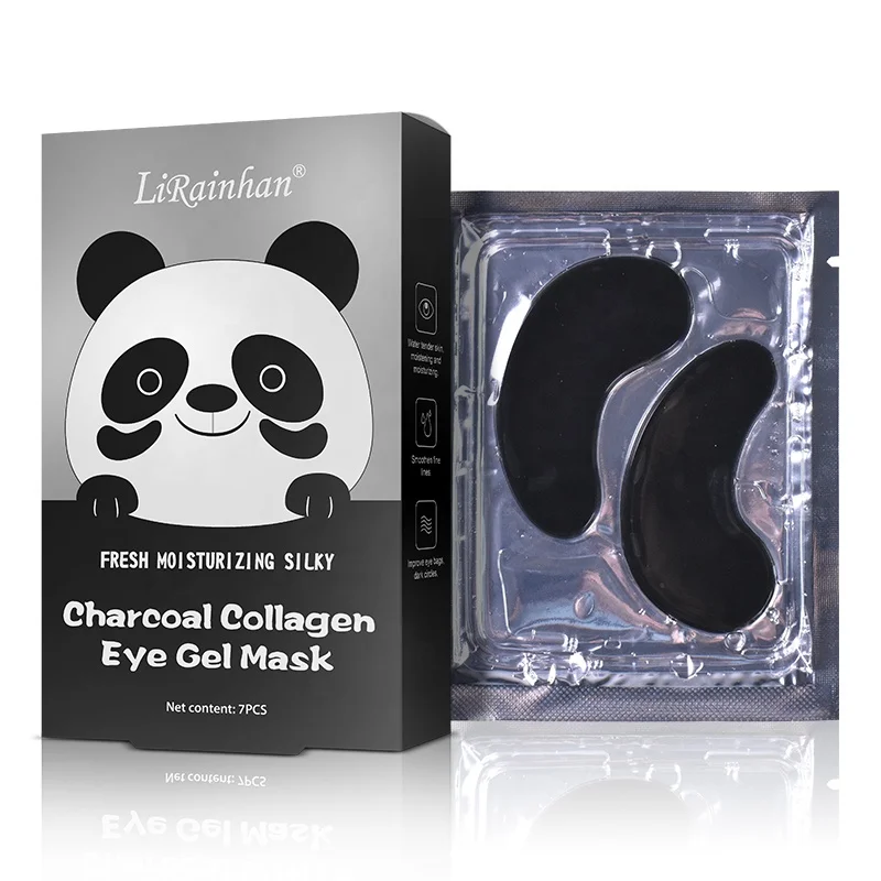 

oem luxury gold gel collagen crystal eye patch Black skincare hydrogel under eye mask with private label hydrogel eye patch