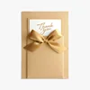 Custom High Quality Black Embossing Gold Foil Stamp Greeting Thank You Card