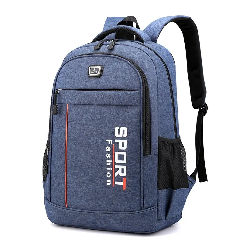 

OMASKA School Backpack With Logo Casual College Mochila Polyester Waterproof Leisure College Men's travel bag, Gray/black/red/navy