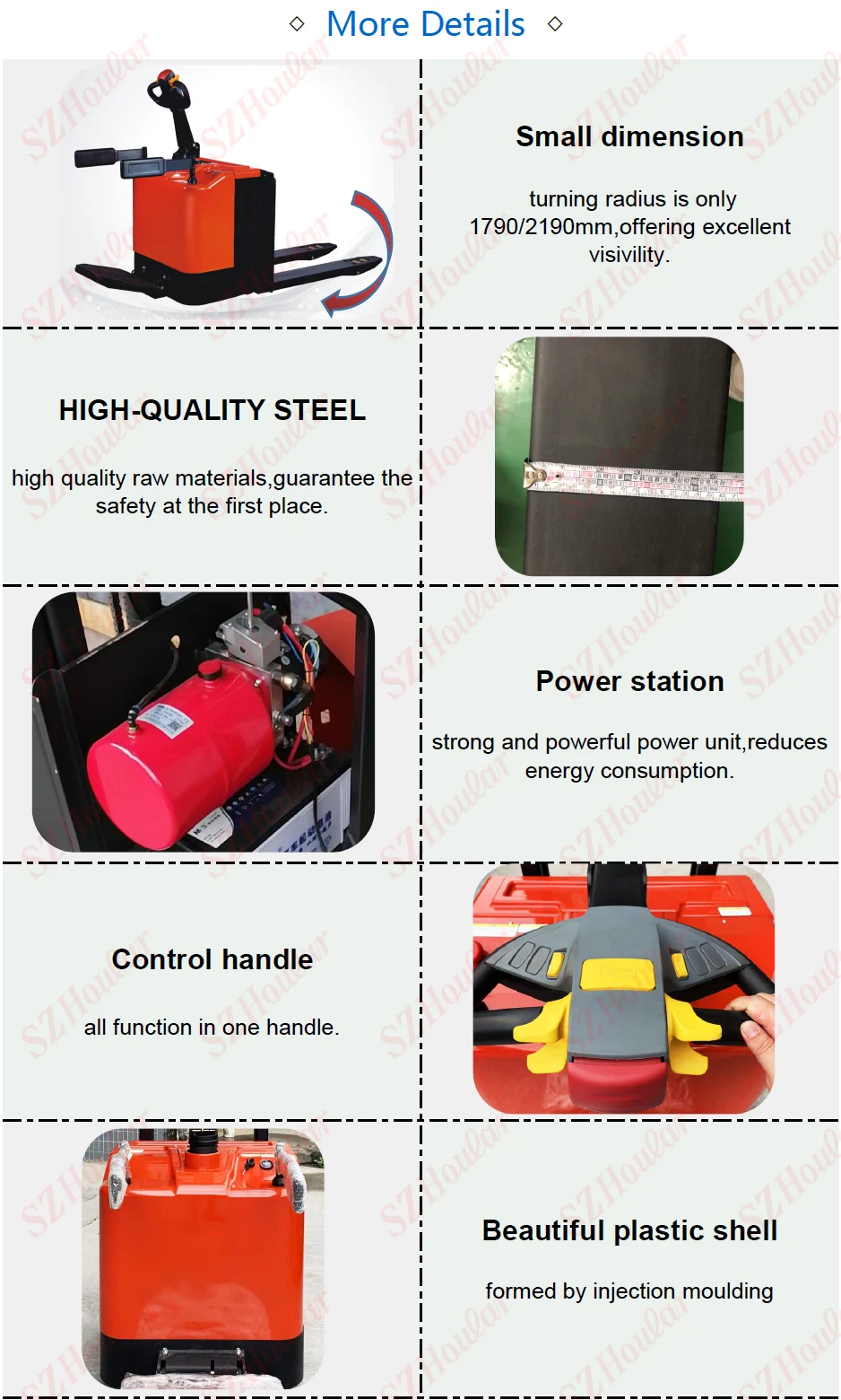 Stand Drive Full Electric Hand Pallet Truck Electric Pallet Jack 2ton