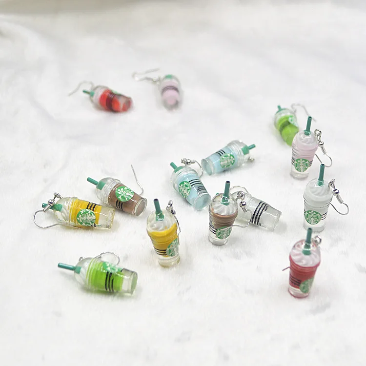 

Wholesale Resin Earring Charm Fasion Earrings Coffee Earings For Girls, Colourful