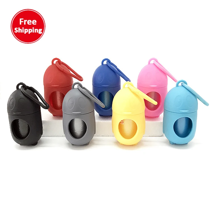

Free Shipping/Dorp Shipping The new penguin pet garbage bag dispenser portable dog poop bag