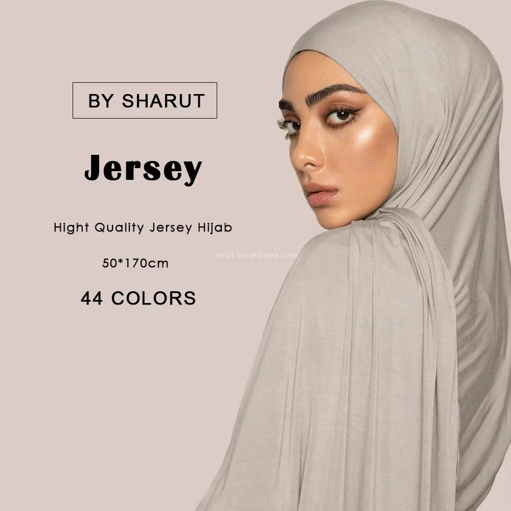 

Wholesale 170*50cm High Quality Shawl Wrap Plain Hijabs Stretchy Premium Scarf Muslim Women Cotton Jersey Hijab