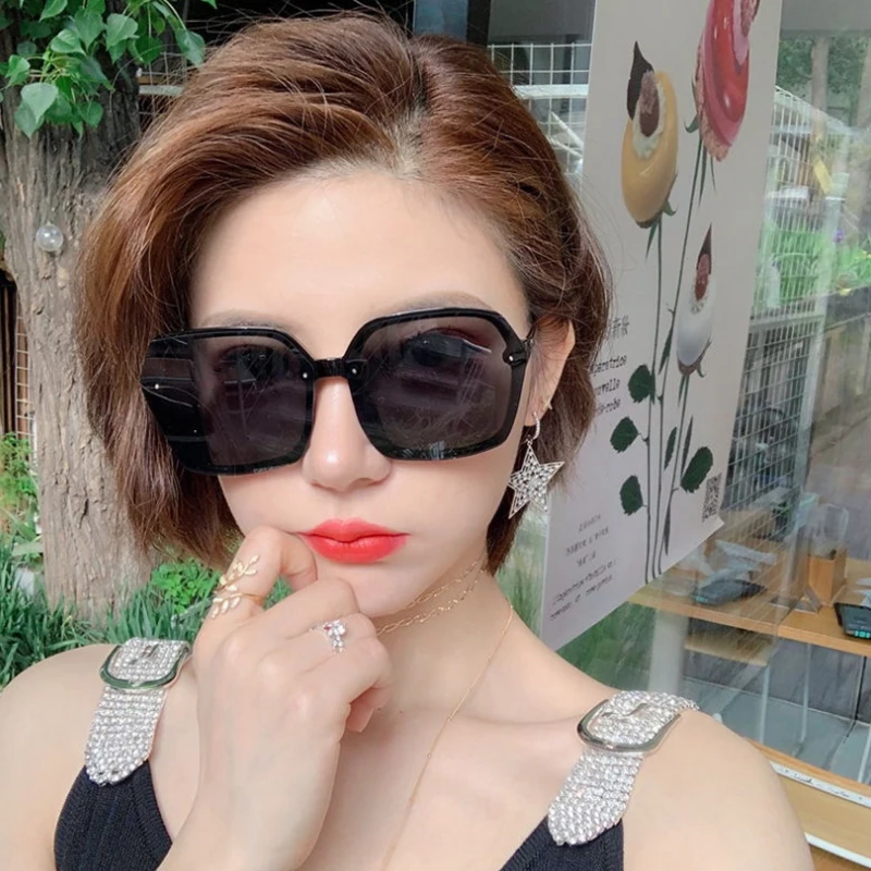 

Nx5223 Trending Fashion Large Wide Womens Mens Square Frame Sunglasses Trendy Oversize 2021, 7 colors
