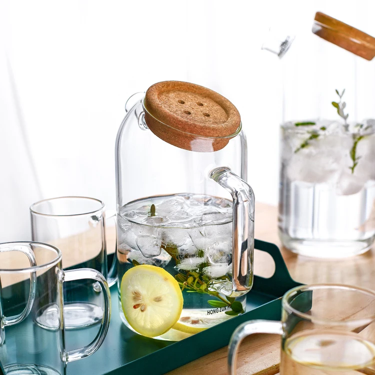 

High Quality Carafe Water Pitcher Glass Water Jug, Clear transparent
