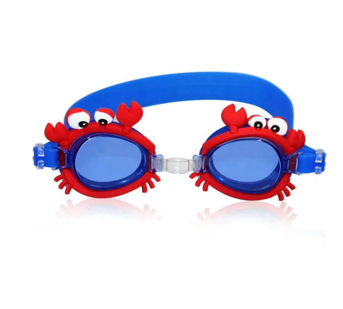 

Swimming Cartoon Goggles Anti Fog UV Protection Soft Nose Bridge swimming glasses for kids, Colorful