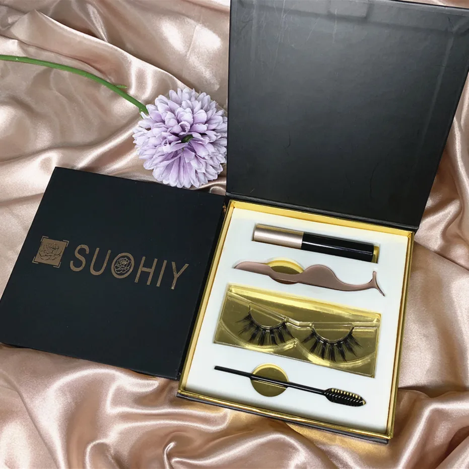 

Magnetic Eyelashes High Quantity Water Adhesive Lashes Magnet Magnetic Eyelashes, Custom color