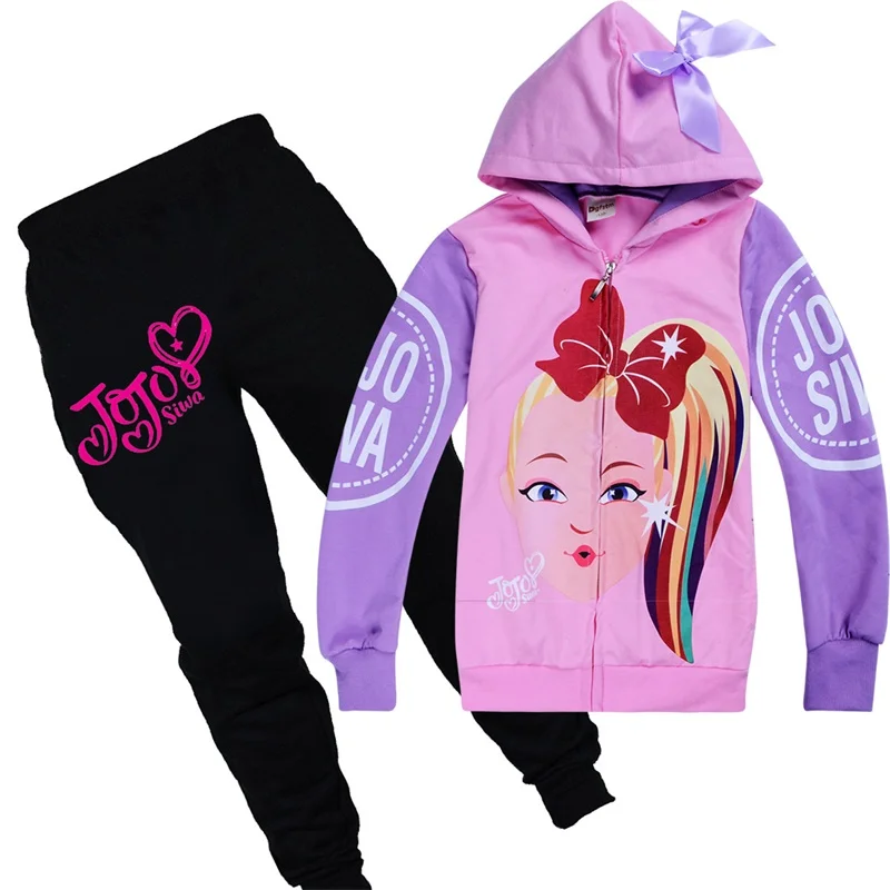 

2021 Boutique Spring Long Sleeve Sweatshirt Coat Casual Trousers Set For Kids Girl Clothes Outfits, Picture