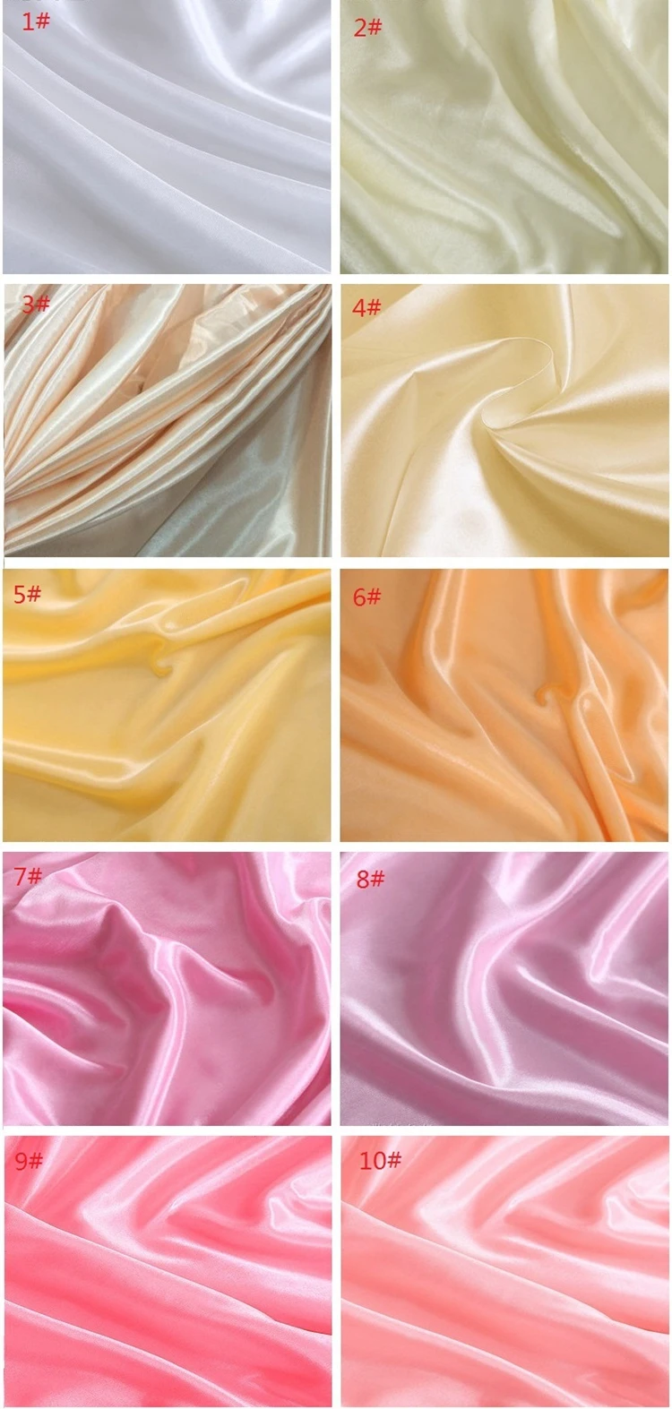 Silk Pearlescent Ice Silk Satin Fabric 160cm Wide Sold by The Meter for  Clothing Background Decoration Dress(Color:Golden)