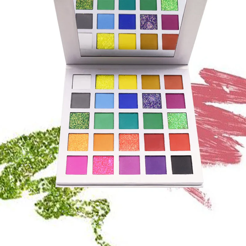 

Wholesale Price Custom Logo No Brand White Eyeshadow Base 25Colors Pressing Palette