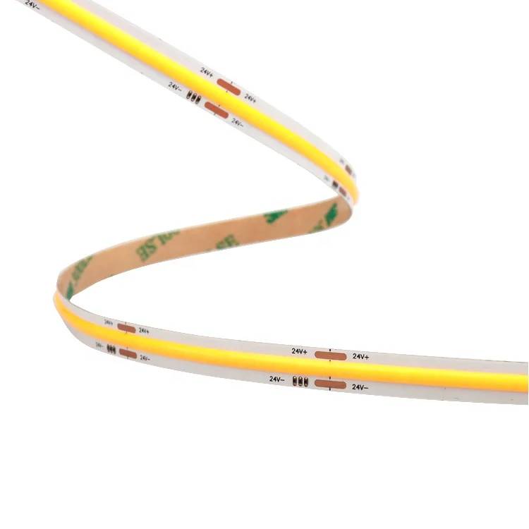 12v 24v flexible  tape rope light  flex white dotless luces flip chip fob cob led strip lights