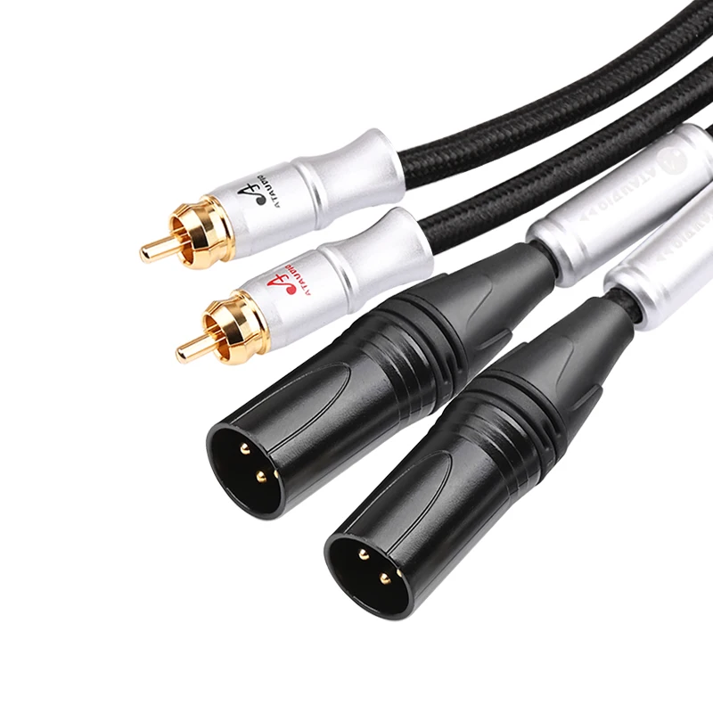 

Hifi RCA To XLR Cable 6N OFC Dual XLR To Dual RCA Mixer HIFI Amplifier Audio Cables