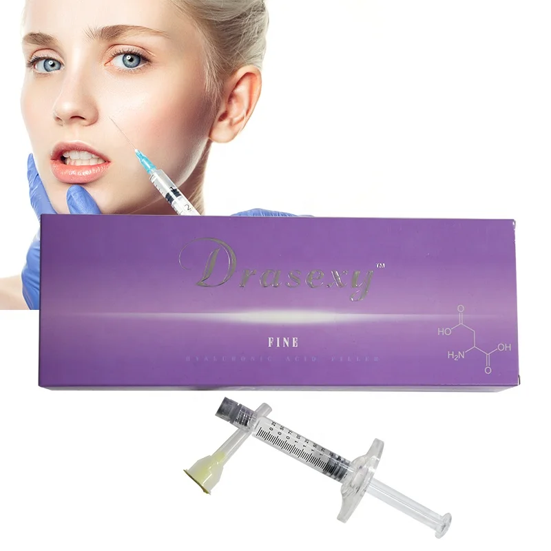 

2ml CE approved Cross Linked lip face Injectable dermal filler hyaluronic acid, Transparent