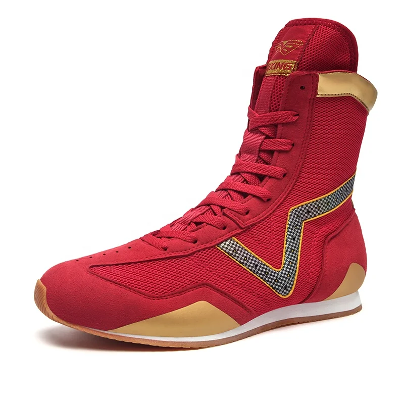

Men'S Non-Slip Professional Boxing Shoes Wrestling Shoes Summer Mesh Training Rubber-Soled Sneakers