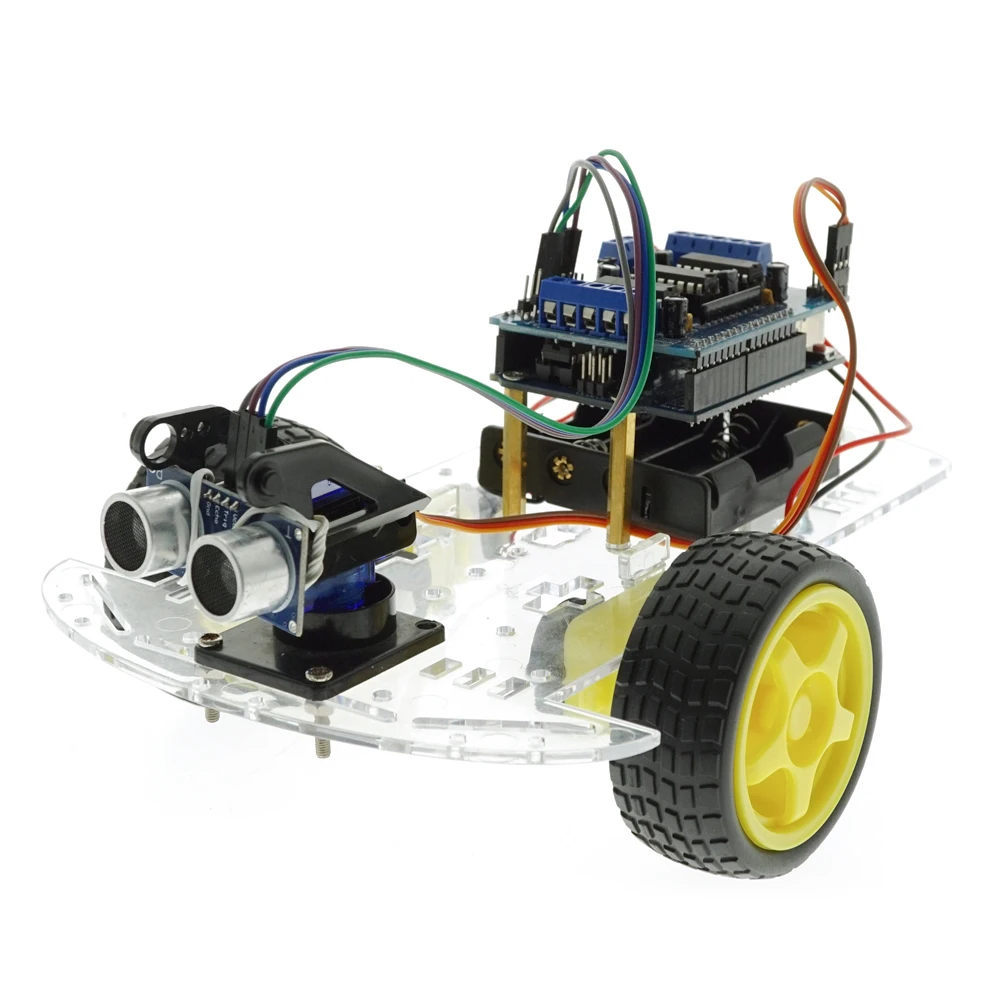 

OEM /ODM Educational Robots 2WD Obstacle Avoidance Robot Car Kit Programmable RC Car Kit